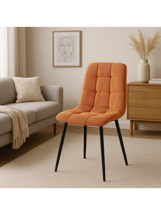 Silla de comedor Antibes Cordón, naranja