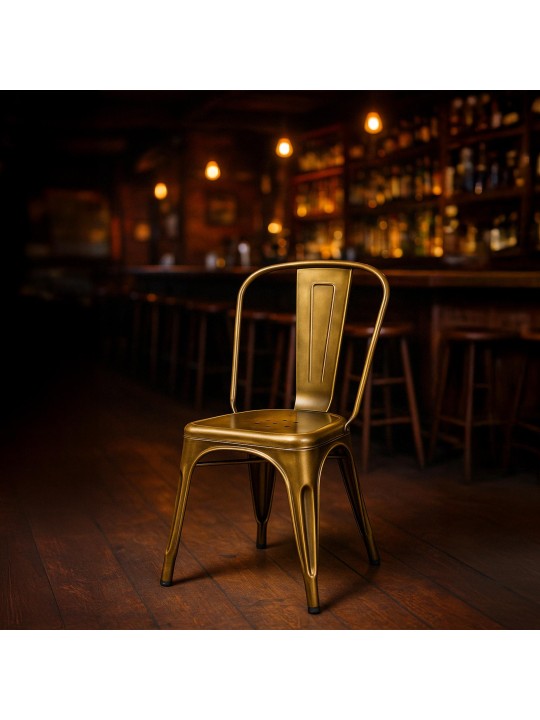 Juego de 4 sillas Benedikt, oro Juego de 4 sillas Benedikt, oro