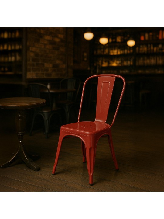 Juego de 4 sillas Benedikt, rojo