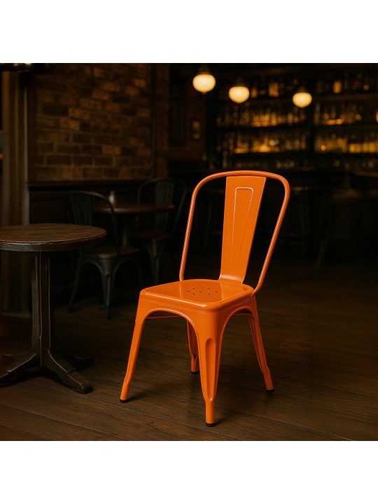 Juego de 4 sillas Benedikt, naranja