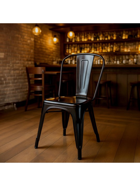 Juego de 4 sillas Benedikt, negro