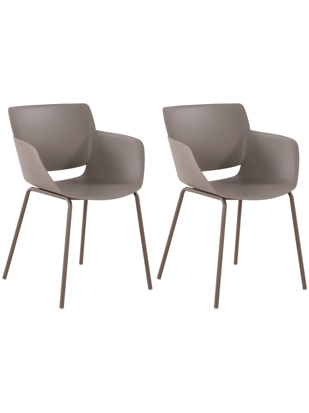 Conjunto de 2 sillas Alpena, taupe