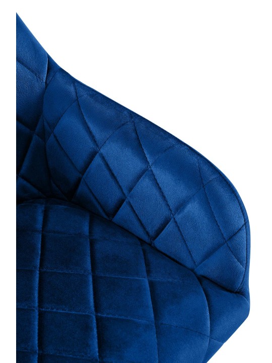 Silla de comedor Monett terciopelo G, azul oscuro