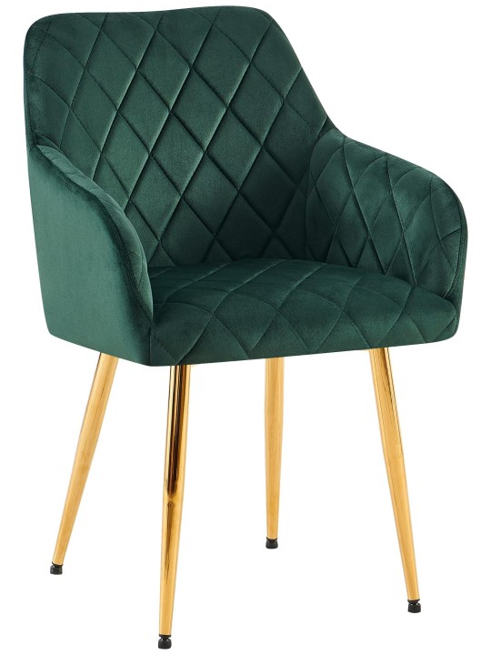 Silla de comedor Monett terciopelo G, verde