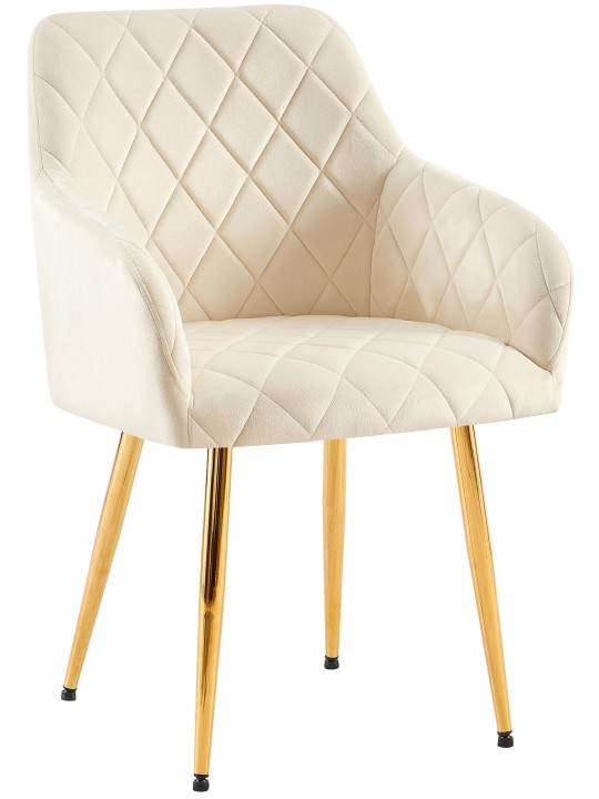 Silla de comedor Monett terciopelo G, crema Silla de comedor Monett terciopelo G, crema