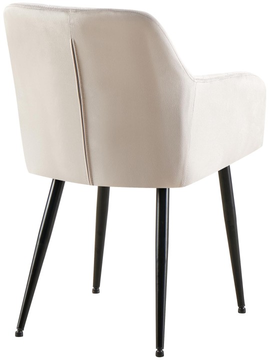 Juego de 2 sillas de comedor Monett terciopelo B, gris Juego de 2 sillas de comedor Monett terciopelo B, gris