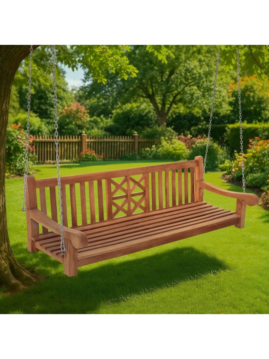 Banco columpio Granja 200 cm, teca