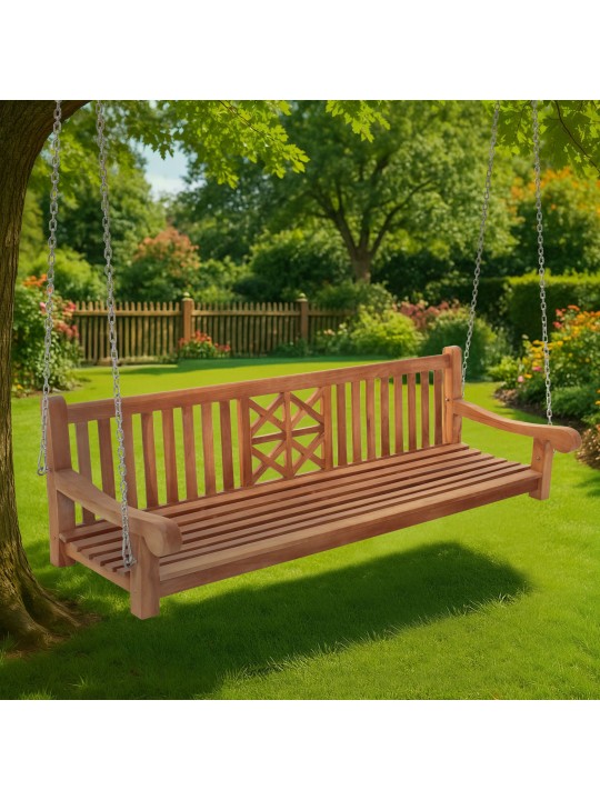 Banco columpio Granja 220 cm, teca