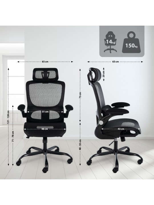 Silla de oficina Kaylee, negro