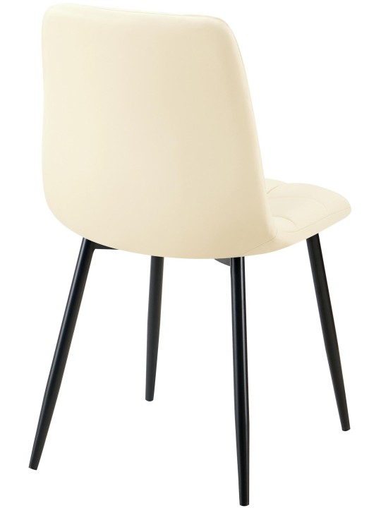 Silla de comedor Antibes piel sintética, crema