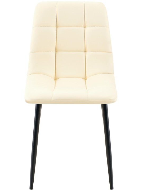 Silla de comedor Antibes piel sintética, crema