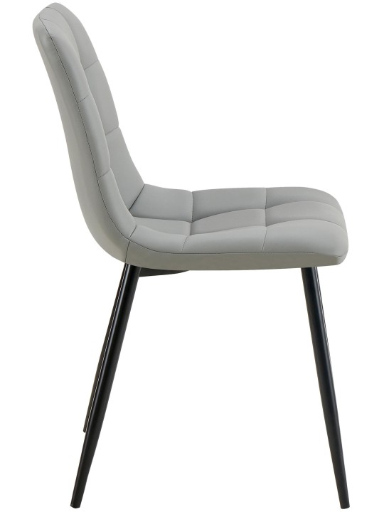 Silla de comedor Antibes piel sintética, gris claro