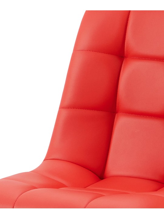 Silla de comedor Antibes piel sintética, rojo