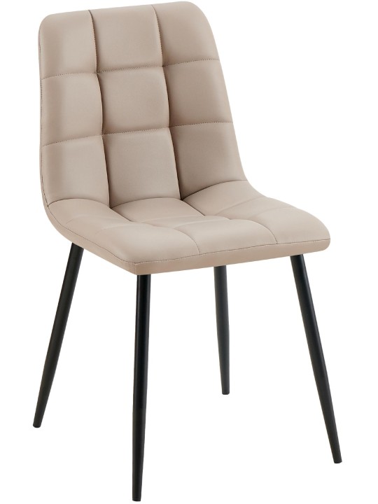 Silla de comedor Antibes cuero sintético, taupe