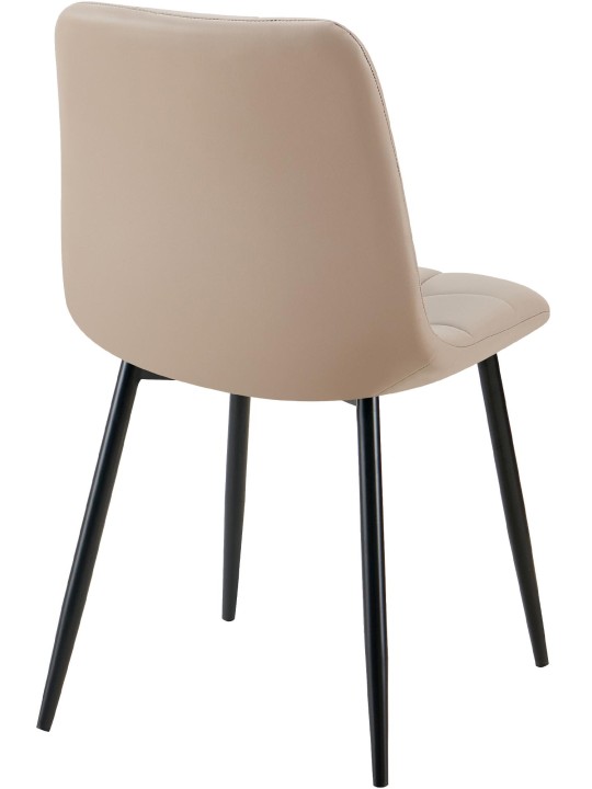 Silla de comedor Antibes cuero sintético, taupe