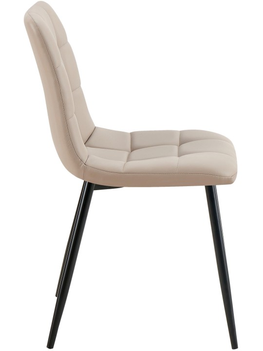 Silla de comedor Antibes cuero sintético, taupe