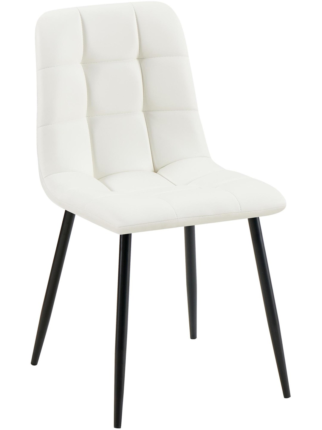 Silla de comedor Antibes piel sintética, blanco