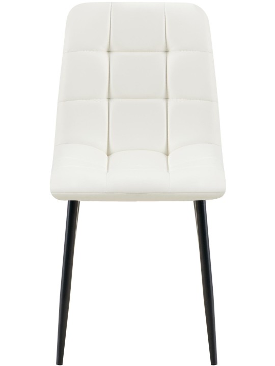 Silla de comedor Antibes piel sintética, blanco