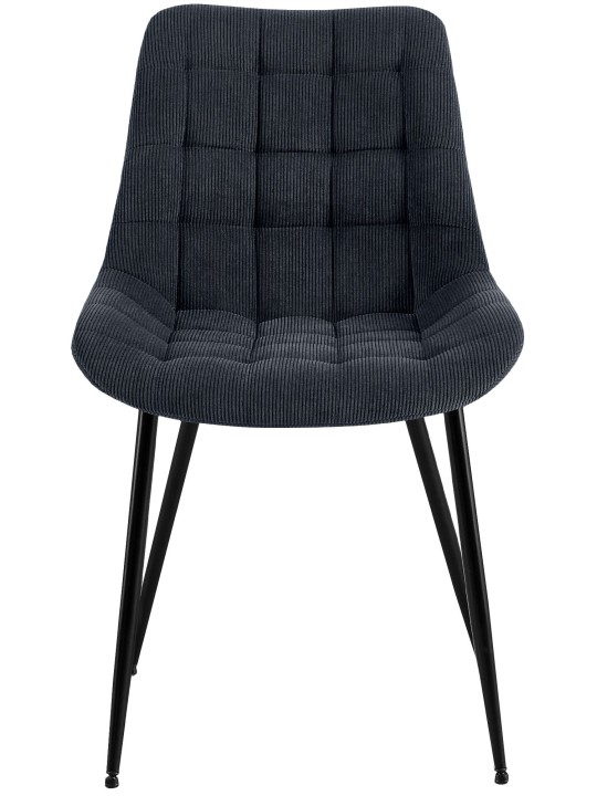 Silla de comedor Sardna Cord, negro