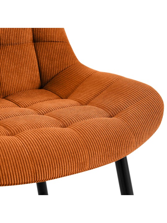 Silla de comedor Sardna Cord, naranja