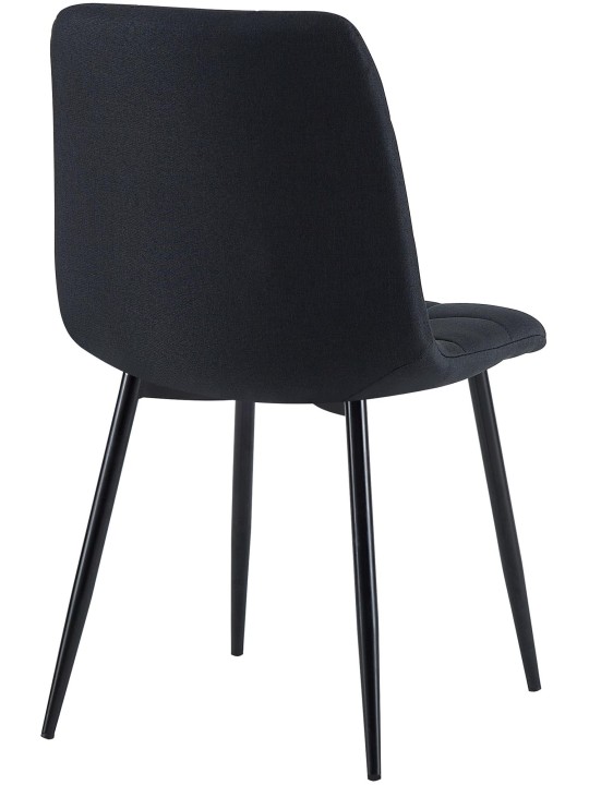 Silla de comedor tela Antibes, negro