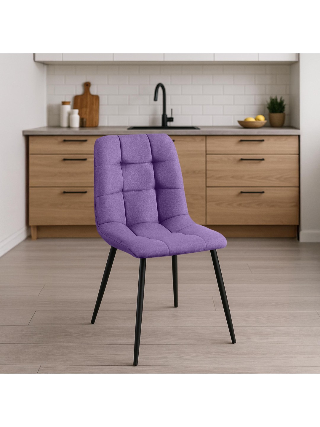 Silla de comedor tela Antibes, lila