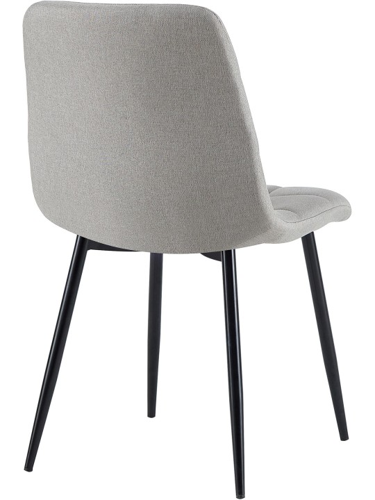 Silla de comedor tela Antibes, gris claro