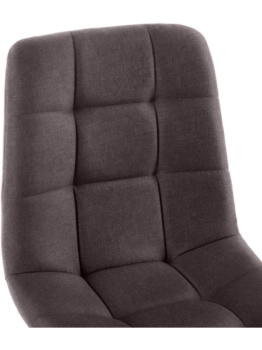 Juego de 4 sillas de comedor tela Antibes, marrón