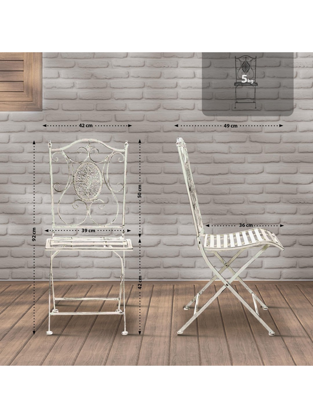 Silla Sibell, blanco antiguo