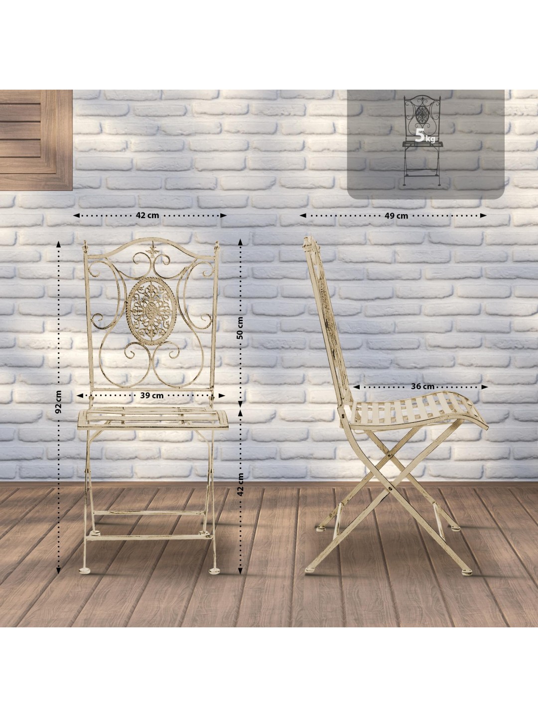 Silla Sibell, crema antiguo