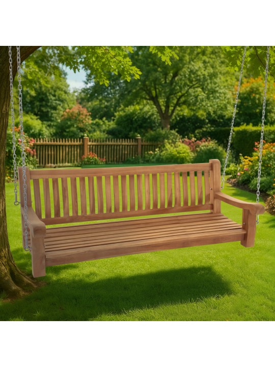 Banco mecedora Joyce 180 cm, teca