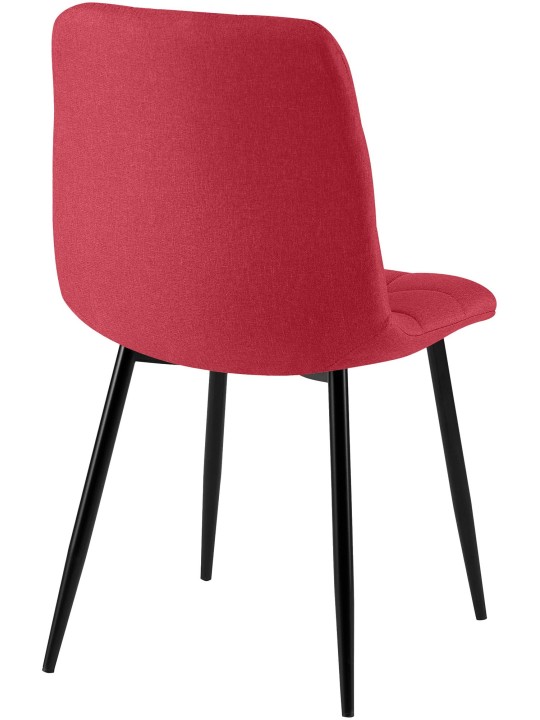 Silla de comedor tela Antibes, rojo