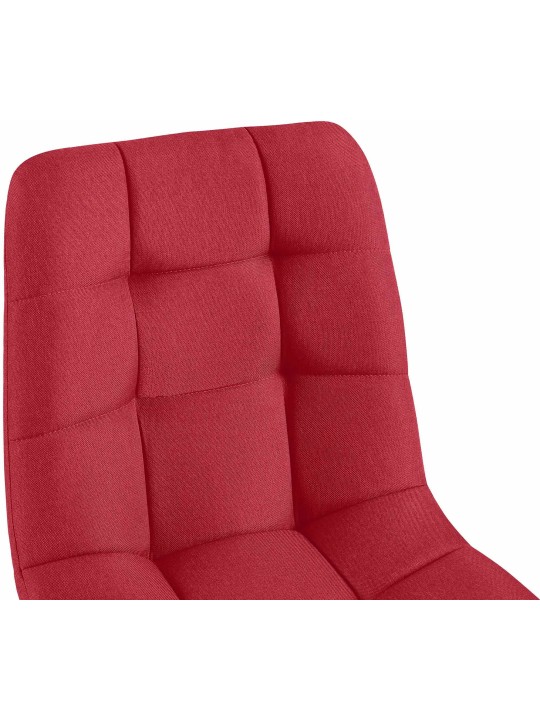 Juego de 4 sillas de comedor tela Antibes, rojo