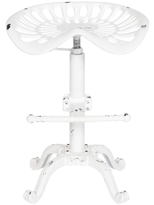 Taburete de bar Butch, blanco antiguo