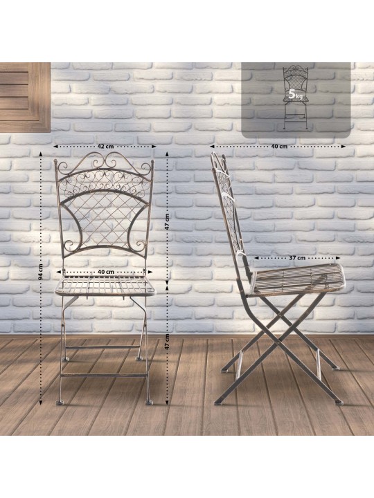 Silla de jardín Adelar, bronce Silla de jardín Adelar, bronce