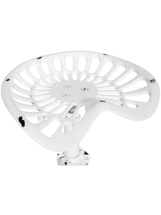 Juego de 2 taburetes de bar Butch, blanco antiguo Juego de 2 taburetes de bar Butch, blanco antiguo