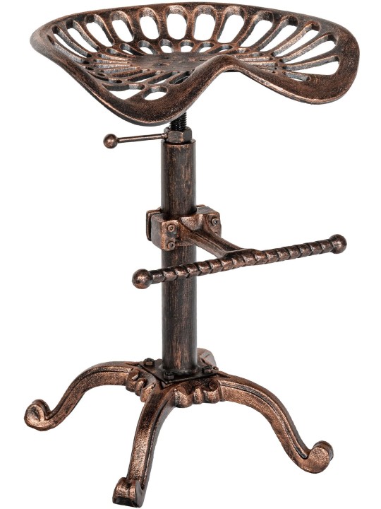 Juego de 2 taburetes de bar Butch, bronce Juego de 2 taburetes de bar Butch, bronce