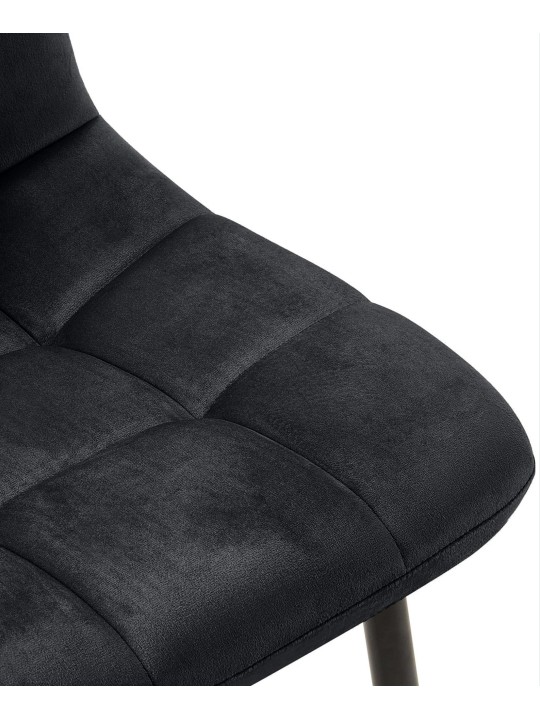 Juego de 4 sillas de comedor Antibes, negro