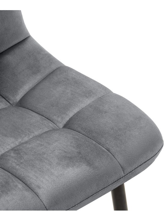 Juego de 4 sillas de comedor Antibes, gris oscuro