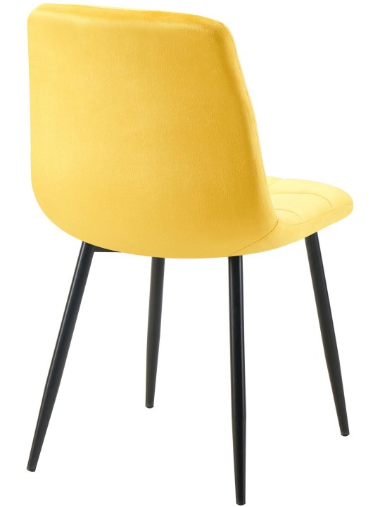 Juego de 4 sillas de comedor Antibes, amarillo