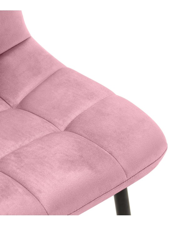 Juego de 4 sillas de comedor Antibes, rosa