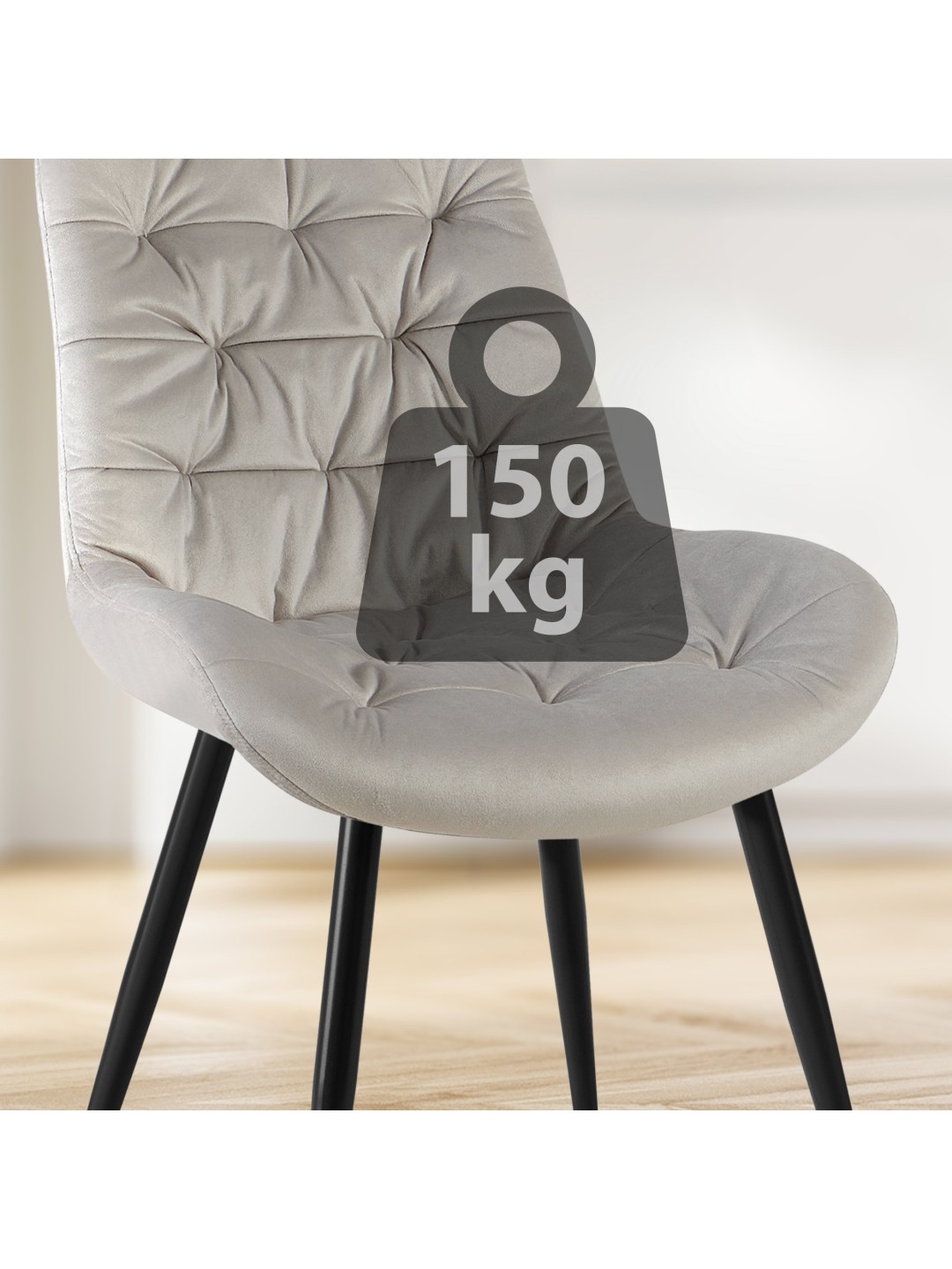 Juego de 2 sillas de comedor Rossford, gris