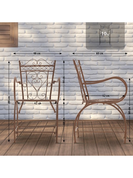 Silla Sheela, marrón antiguo Silla Sheela, marrón antiguo