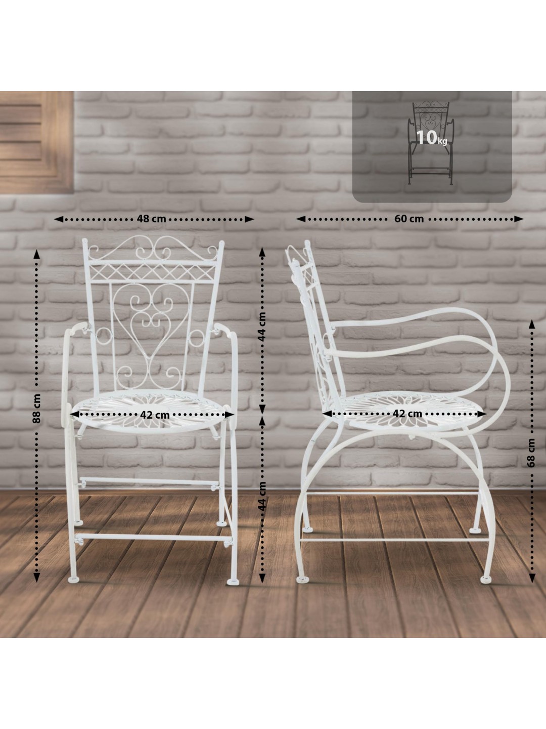 Silla Sheela, blanco