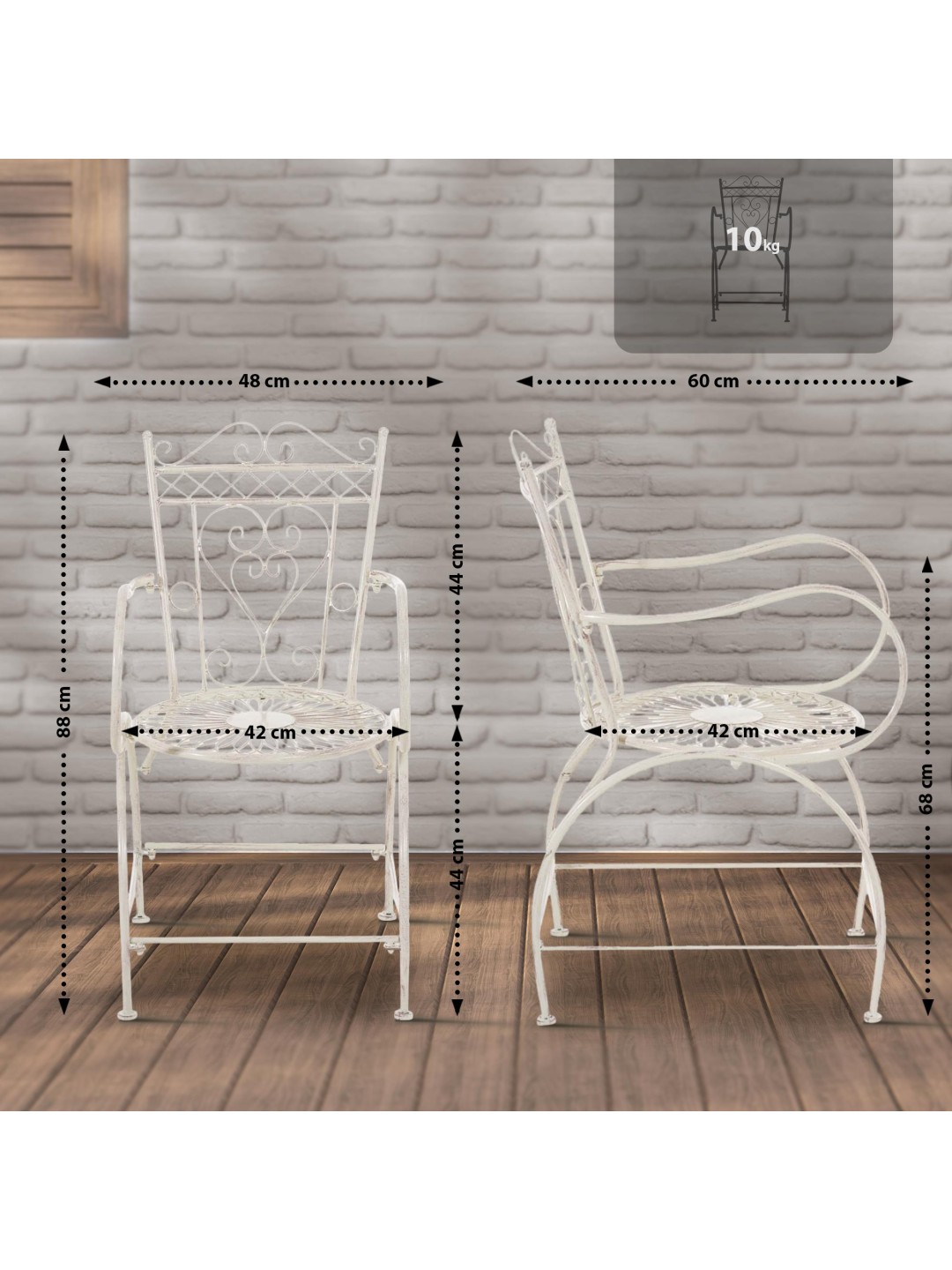 Silla Sheela, crema antiguo