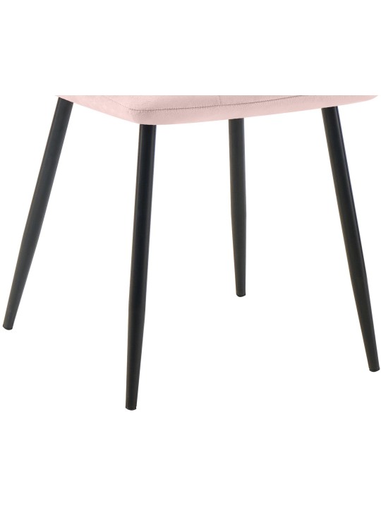 Juego de 2 sillas de comedor Tilde terciopelo, rosa
