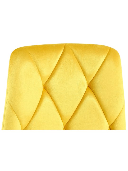 Silla de comedor de terciopelo Clairton, amarillo