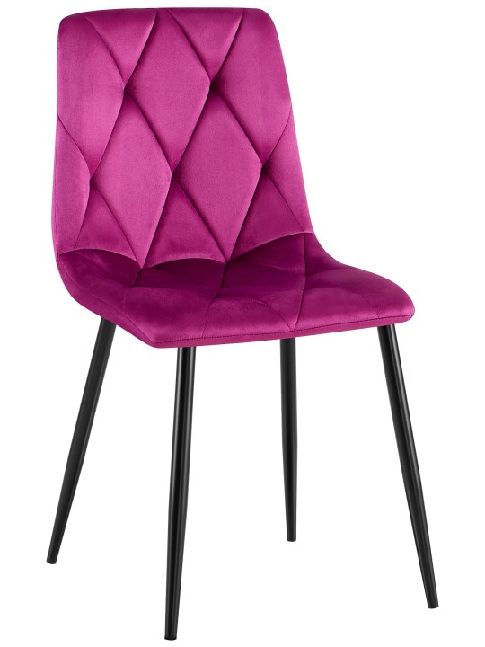 Silla de comedor de terciopelo Clairton, lila