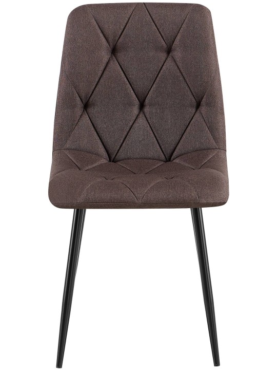 Silla de comedor tela Clairton, marrón