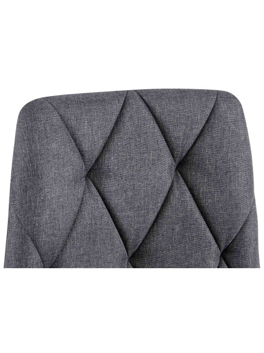 Juego de 2 sillas de comedor tela Clairton, gris oscuro